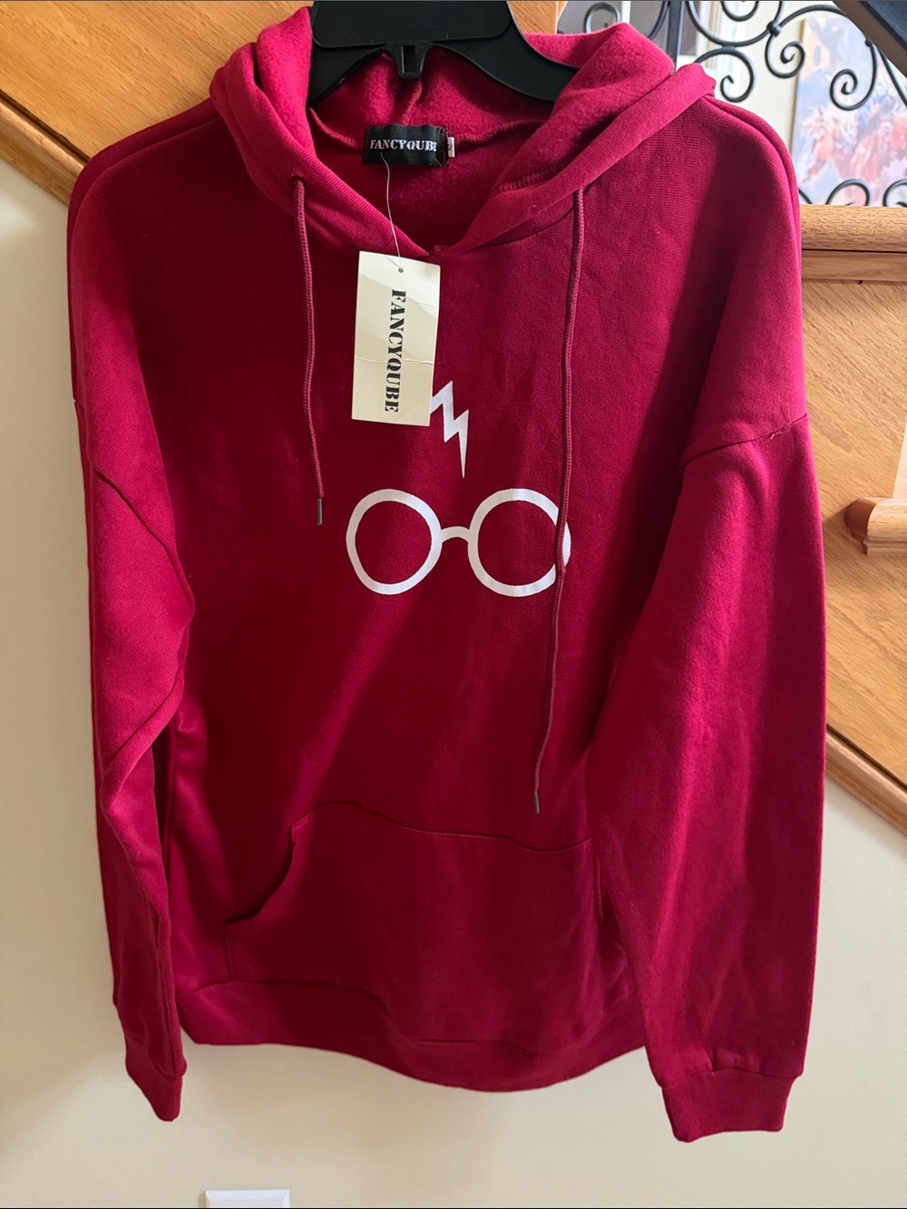 ® Men's Red Hooded Sweatshirt with Graphic New With Tag